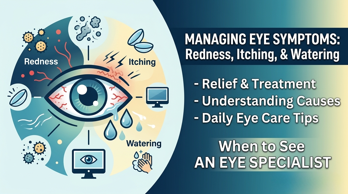 How Do I Manage Redness, Itching, and Watering in the Eye? Causes, Relief, and When to See a Specialist