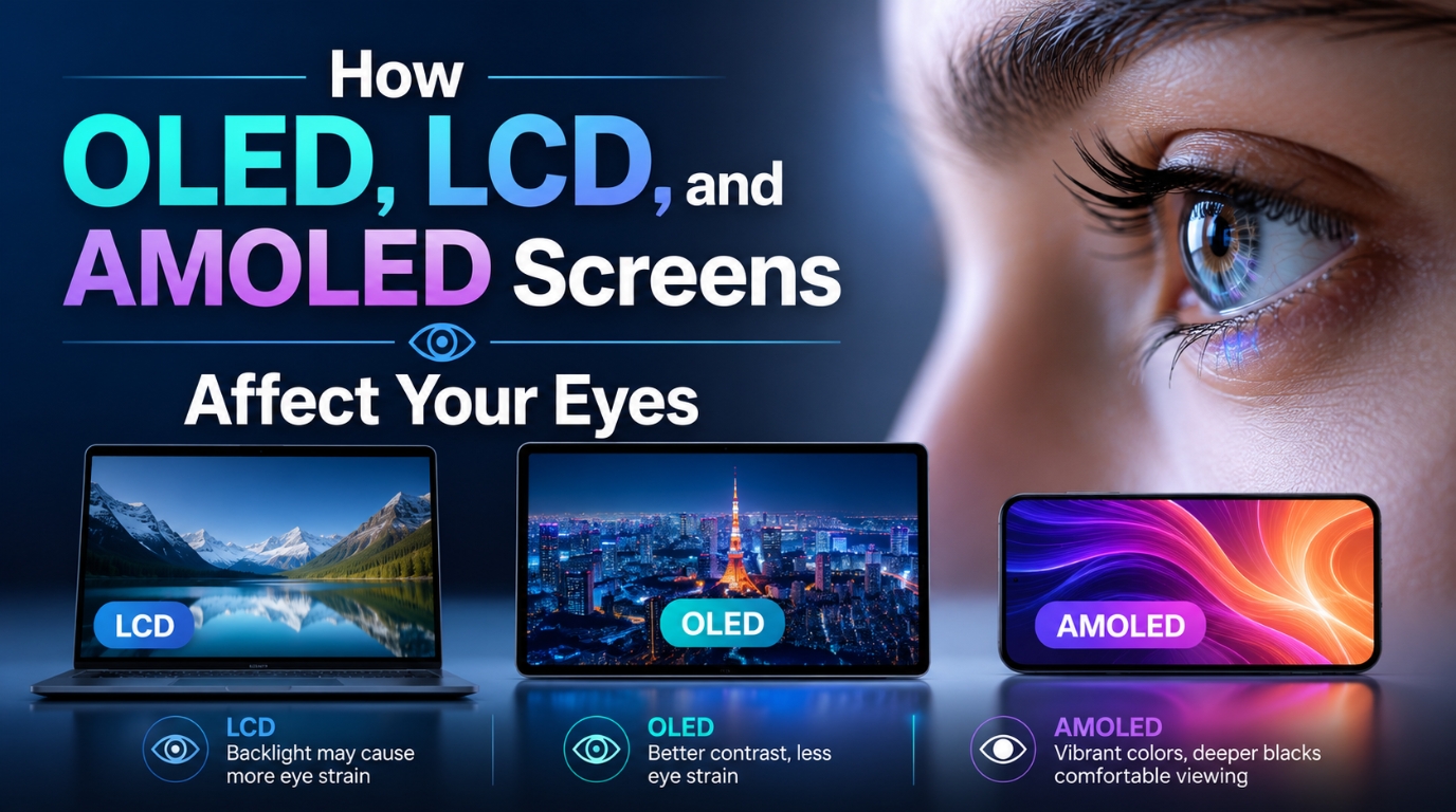 How OLED, LCD, and AMOLED Screens Affect Your Eyes